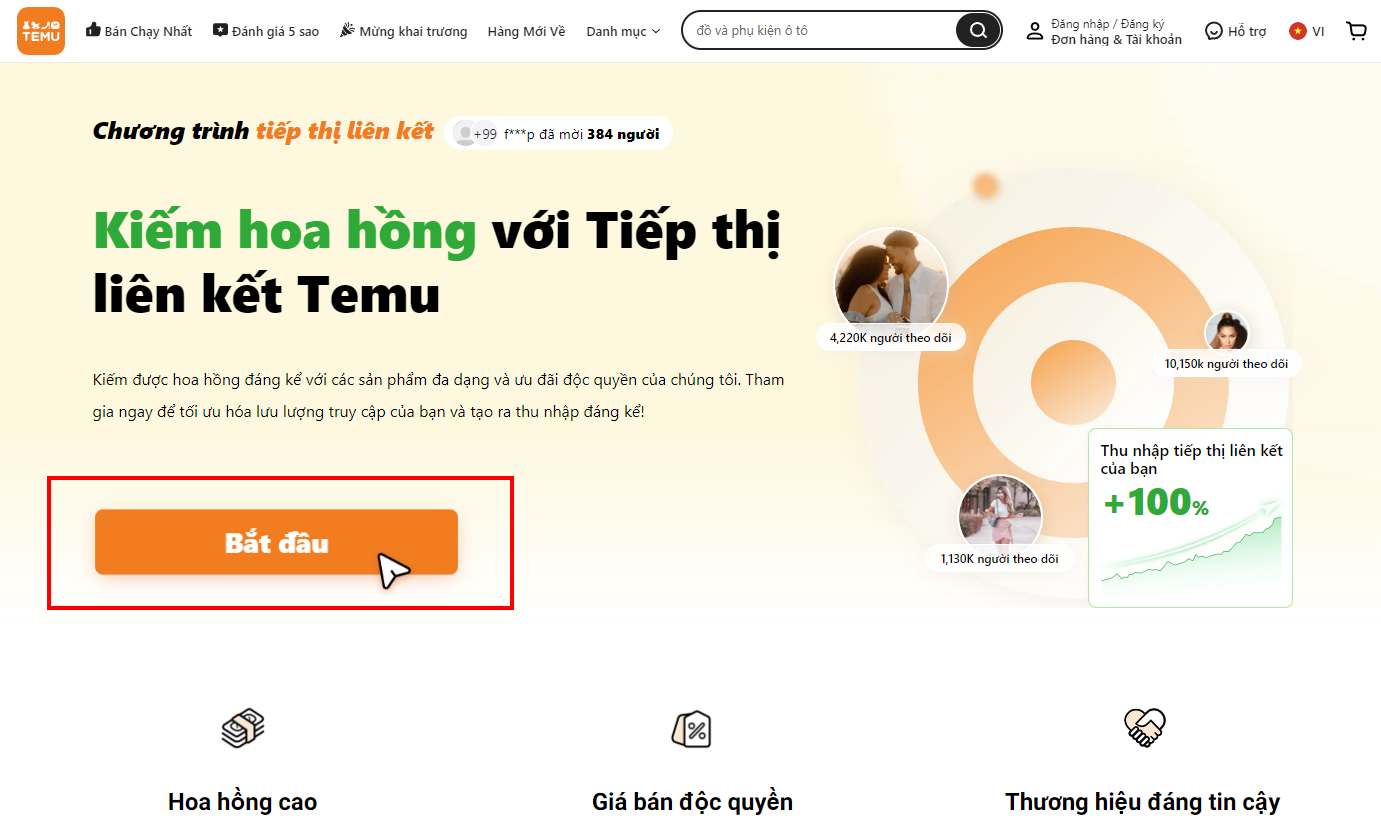 2 cách kiếm 100tr từ Temu Affiliate Việt Nam